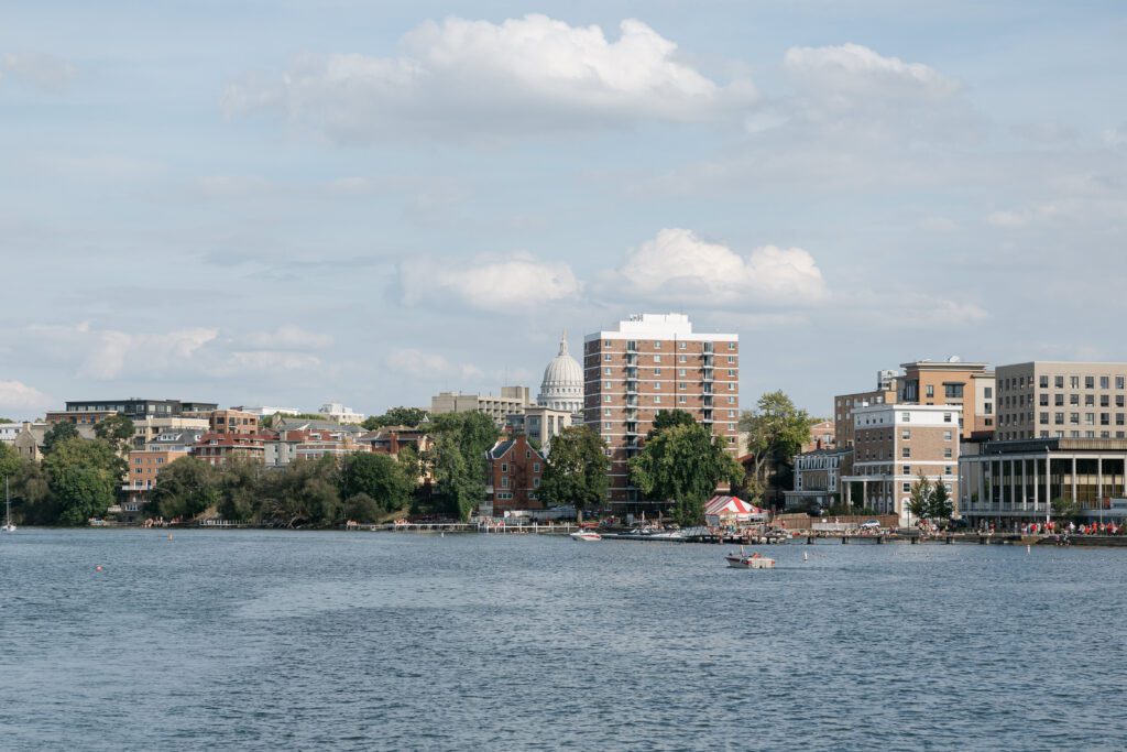 Lake Mendota view of capitol in Madison