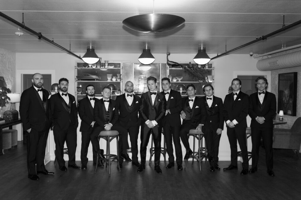 groomsmen at The George and Madcap Lounge