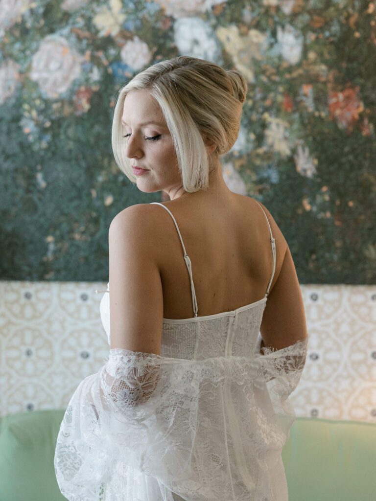 bride getting ready at The George and Madcap Lounge