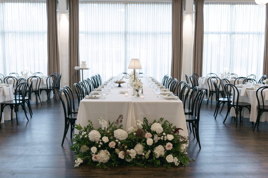 elegant reception details at The George and Madcap Lounge