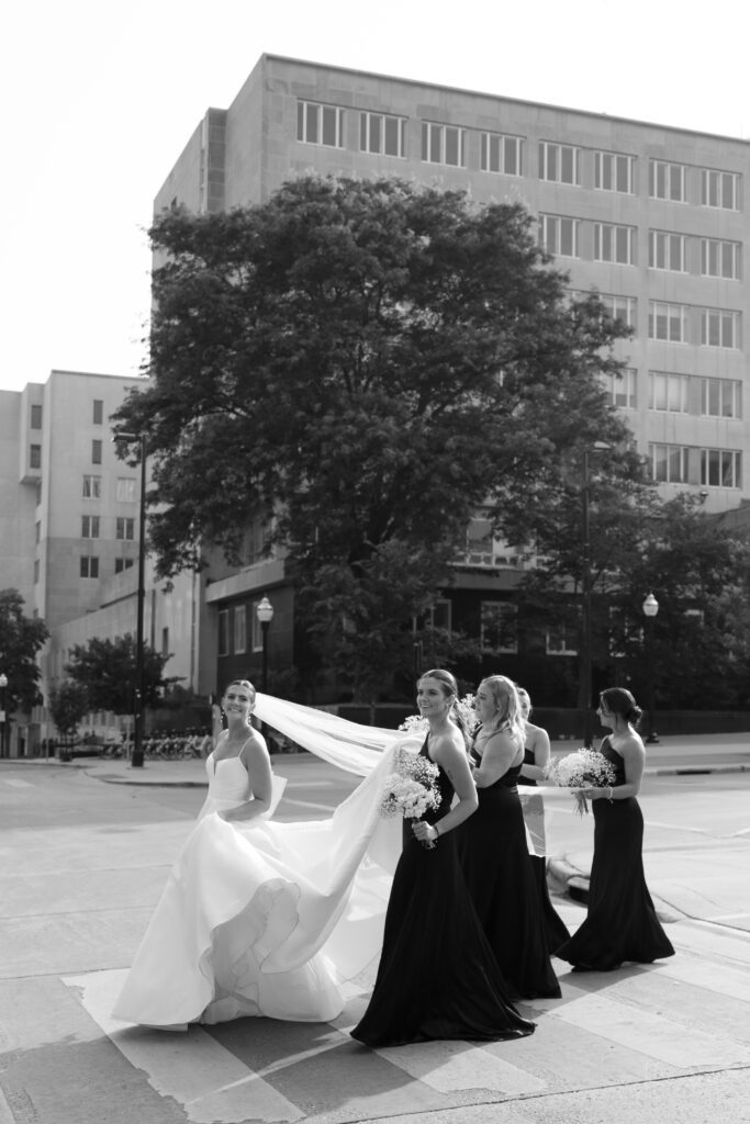 bridesmaid portraits at The Madison Club in Madison, WI.