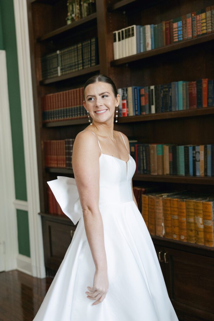 bride getting ready at the Madison club